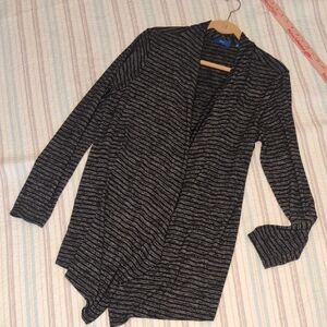 Apt. 9 Black and Gray Knit Cardigan Sweater